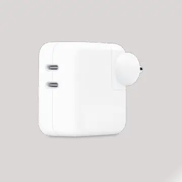 Apple 35W Dual USB-C Port Power Adapter Compatibility with iPhone, iPad, Mac, Apple Watch, AirPods Models (MNWP3HN/A)